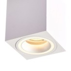 Paviršinio montavimo lubinis šviestuvas BIM Ring Square White 1xGU10