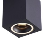 Paviršinio montavimo lubinis šviestuvas BIM Ring Square Black 1xGU10