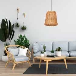 Pakabinamas šviestuvas VIMINI NATURAL WOOD 1xE27
