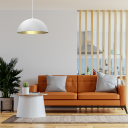 Pakabinamas šviestuvas BETA WHITE/GOLD 1xE27 45cm