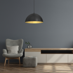 Pakabinamas šviestuvas BETA BLACK/GOLD 1xE27 35cm