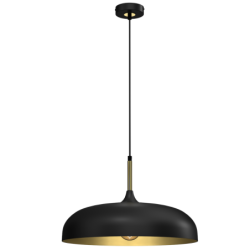Pakabinamas šviestuvas LINCOLN BLACK/GOLD 1xE27 45cm