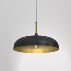 Pakabinamas šviestuvas LINCOLN BLACK/GOLD 1xE27 45cm