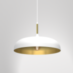 Pakabinamas šviestuvas LINCOLN WHITE/GOLD 1xE27 45cm