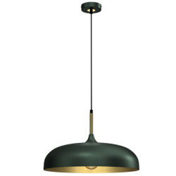 Pakabinamas šviestuvas LINCOLN GREEN/GOLD 1xE27 45cm