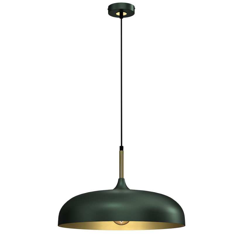Pakabinamas šviestuvas LINCOLN GREEN/GOLD 1xE27 45cm