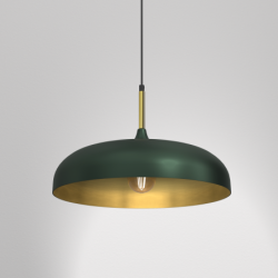 Pakabinamas šviestuvas LINCOLN GREEN/GOLD 1xE27 45cm
