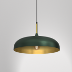 Pakabinamas šviestuvas LINCOLN GREEN/GOLD 1xE27 45cm