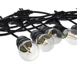 Girlianda 10 metrų su filamentinėmis LED lemputėmis 10xE27 (LED1.5W)
