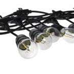 Girlianda 10 metrų su filamentinėmis LED lemputėmis 10xE27 (LED1.5W)