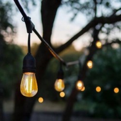 Girlianda 10 metrų su filamentinėmis LED lemputėmis 10xE27 (LED1.5W)