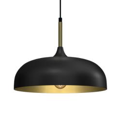 Pakabinamas šviestuvas LINCOLN BLACK/GOLD 1xE27 35cm