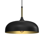 Pakabinamas šviestuvas LINCOLN BLACK/GOLD 1xE27 35cm
