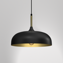 Pakabinamas šviestuvas LINCOLN BLACK/GOLD 1xE27 35cm