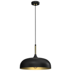 Pakabinamas šviestuvas LINCOLN BLACK/GOLD 1xE27 35cm
