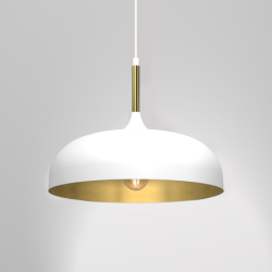 Pakabinamas šviestuvas LINCOLN WHITE/GOLD 1xE27 35cm
