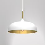 Pakabinamas šviestuvas LINCOLN WHITE/GOLD 1xE27 35cm