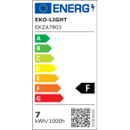 10x LED lemputė LED 6.5W GU10. Spalva: ŠALTA BALTA
