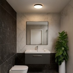 Lubinis šviestuvas MAYA JUODAS 15W LED IP44 Ø330 mm