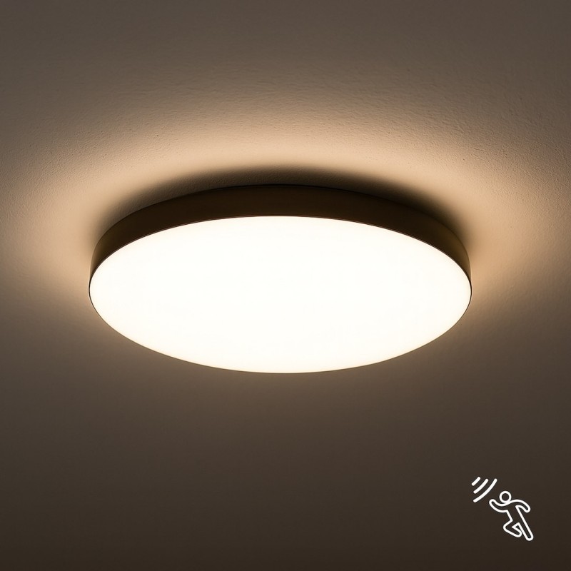 Lubinis šviestuvas MAYA JUODAS 13W PIR Ø330 mm