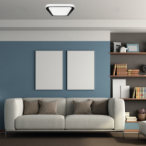 Lubinis šviestuvas QUADRO BLACK 38W  + PULTELIS