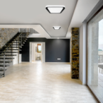 Lubinis šviestuvas QUADRO BLACK 38W  + PULTELIS