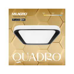 Lubinis šviestuvas QUADRO BLACK 38W  + PULTELIS