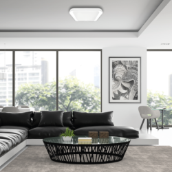 Lubinis šviestuvas QUADRO WHITE 66W + PULTELIS