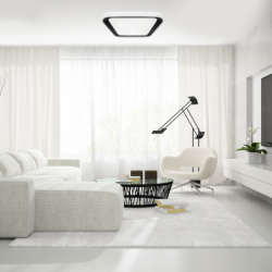 Lubinis šviestuvas QUADRO BLACK 66W + PULTELIS