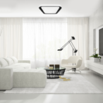 Lubinis šviestuvas QUADRO BLACK 66W + PULTELIS