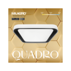 Lubinis šviestuvas QUADRO BLACK 66W + PULTELIS
