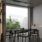 Linijinis į bėgelį montuojamas šviestuvas CYBER JUODAS 28W LED