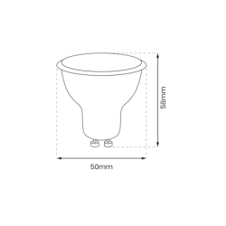 10x LED lemputė LED 6.5W GU10 4000K