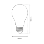 LED lemputė Filamentinė LED 9W A60 E27 2700K