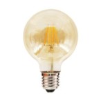 LED lemputė Filamentinė LED 6W G80 E27 2700K Gintarinė