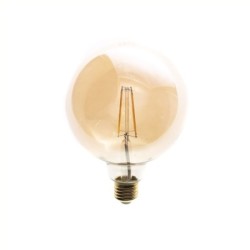 LED lemputė Filamentinė LED 6W G125 E27 2700K Gintarinė
