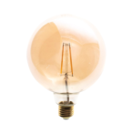 LED lemputė Filamentinė LED 6W G125 E27 2700K Gintarinė