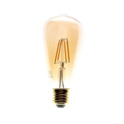 LED lemputė Filamentinė LED 6W ST64 E27 2700K Gintarinė