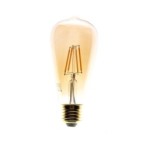 LED lemputė Filamentinė LED 6W ST64 E27 2700K Gintarinė