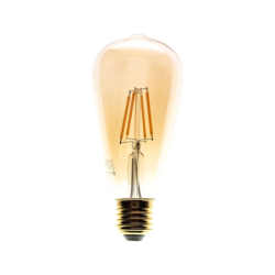 LED lemputė Filamentinė LED 6W ST64 E27 2700K Gintarinė