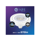 LED lemputė LED 10W AR111 GU10 4000K/ BALTA