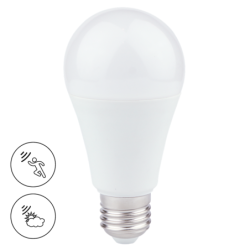 LED lemputė LED 6W A60 E27 3000K su sutemos davikliu
