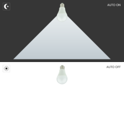 LED lemputė LED 9W A60 E27 3000K su sutemos davikliu