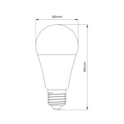 LED lemputė LED 9W A60 E27 3000K su sutemos davikliu