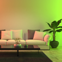 LED lemputė LED 10W A60 E27 RGB + PULTELIS