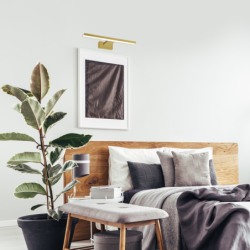 Sieninis šviestuvas PINTO SATIN GOLD 7W LED 30cm