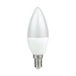 10x LED lemputė LED 7W E14 C37. Žvakė Spalva: 6500K