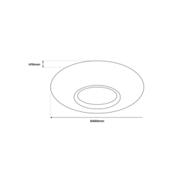 Lubinis šviestuvas TOKYO GOLD 24W Ø400 mm + PULTELIS
