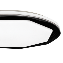 Lubinis šviestuvas OPTIMA JUODAS 52W LED Ø480 mm + PULTELIS