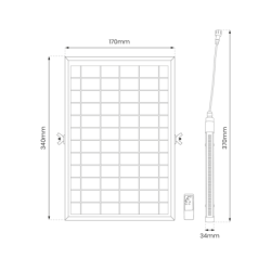 LED lempa maitinama saulės energija Jimmy 580lm 6000K